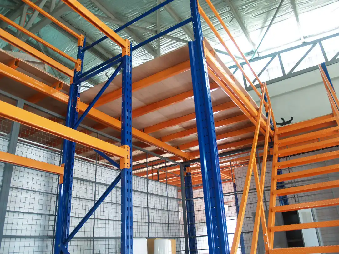 NUTECH Staircase allows for easy access to upper level. Handrails are installed for safety purpose on upper levels.